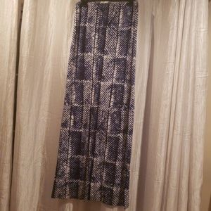 Michael Kors blue and white maxi skirt